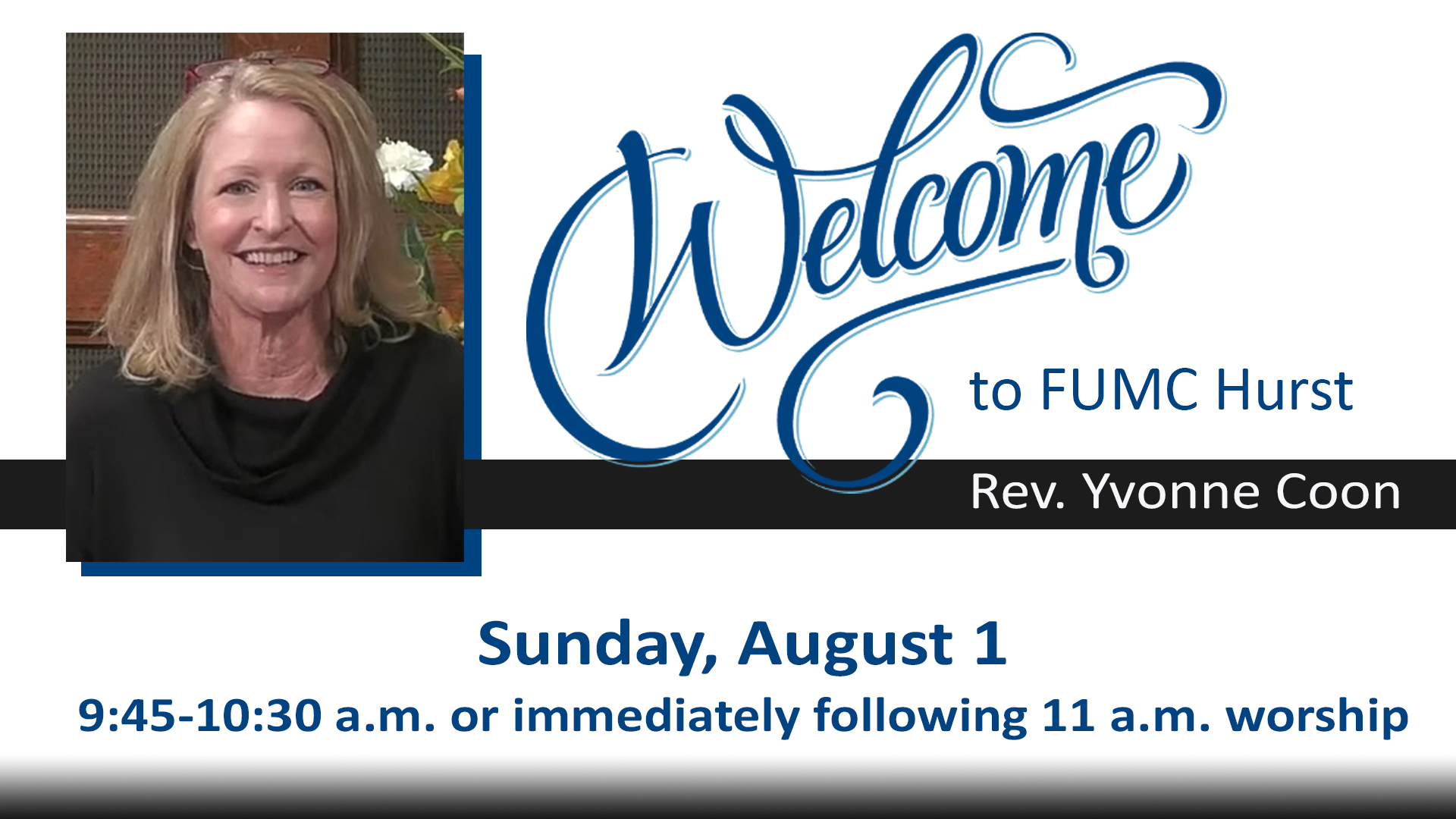 Welcome Reception for Rev. Yvonne Coon